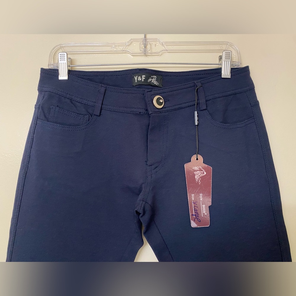 Navy Blue Skinny Pants - Picture 2 of 4